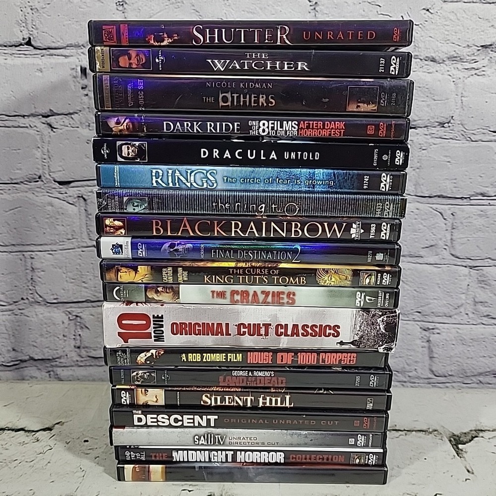 Horror Movies DVD Lot Of 19 Instant Library Cult Classes Crazies Descent Watcher